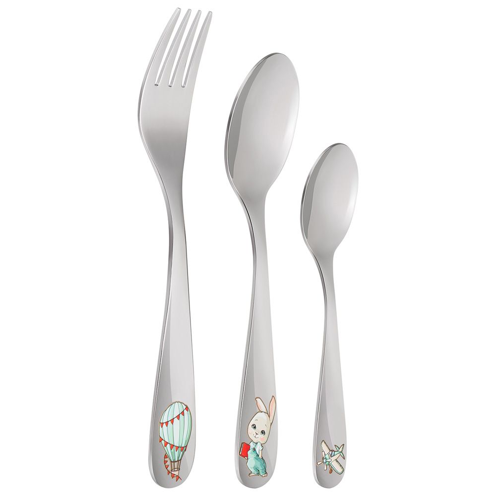 НАБОР ДЕТСКИХ СТОЛОВЫХ ПРИБОРОВ LEFARD "МОЙ ЗАЙЧИК" 3 ПР.