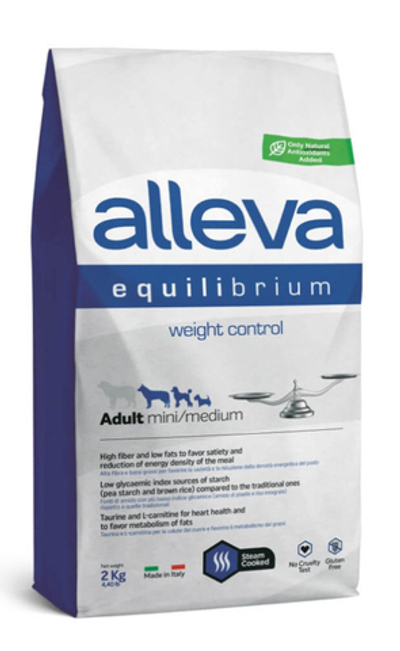 ALLEVA EQUILIBRIUM DOG для собак Weight Control Adult Mini/Medium взрослых для контроля веса 12 кг