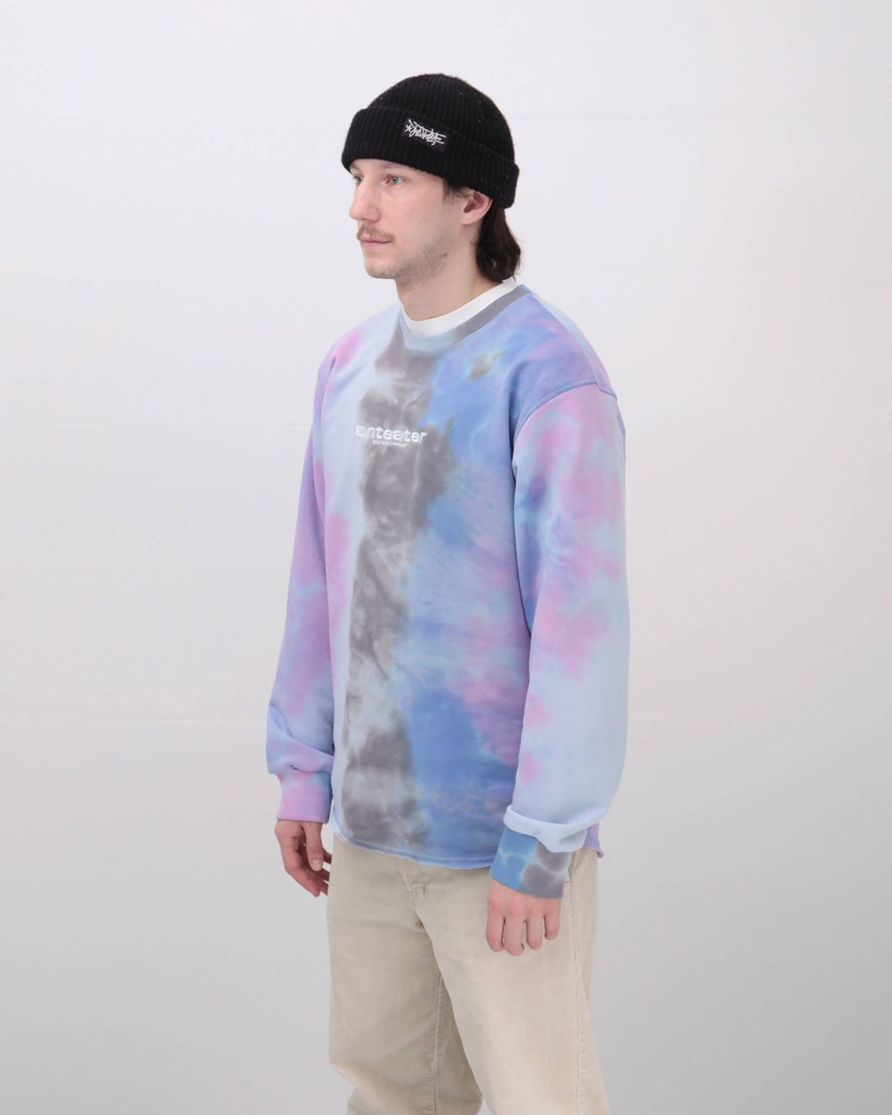 Толстовка Anteater Hoodlong Tie Dye Голубая