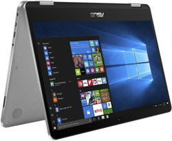 Ноутбук ASUS VivoBook Flip 14 TP401MA-EC323T (90NB0IV1-M08890) Intel Pentium N5030/4096 Mb/14; Full HD 1920x1080/256 Gb SSD/Intel UHD Graphics 605/Windows 10 Home/серый