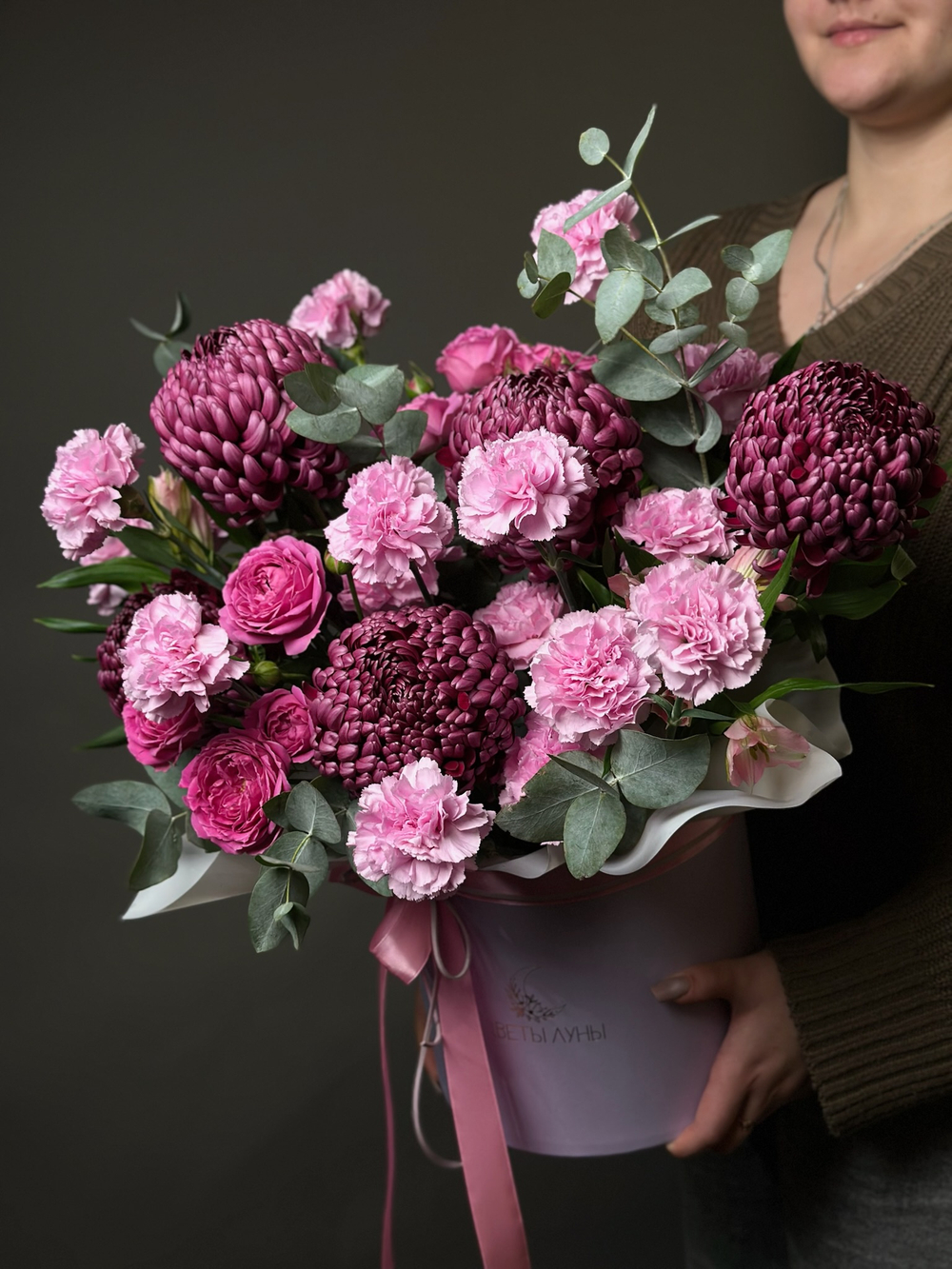 Цветы в коробке «Нежность в деталях»