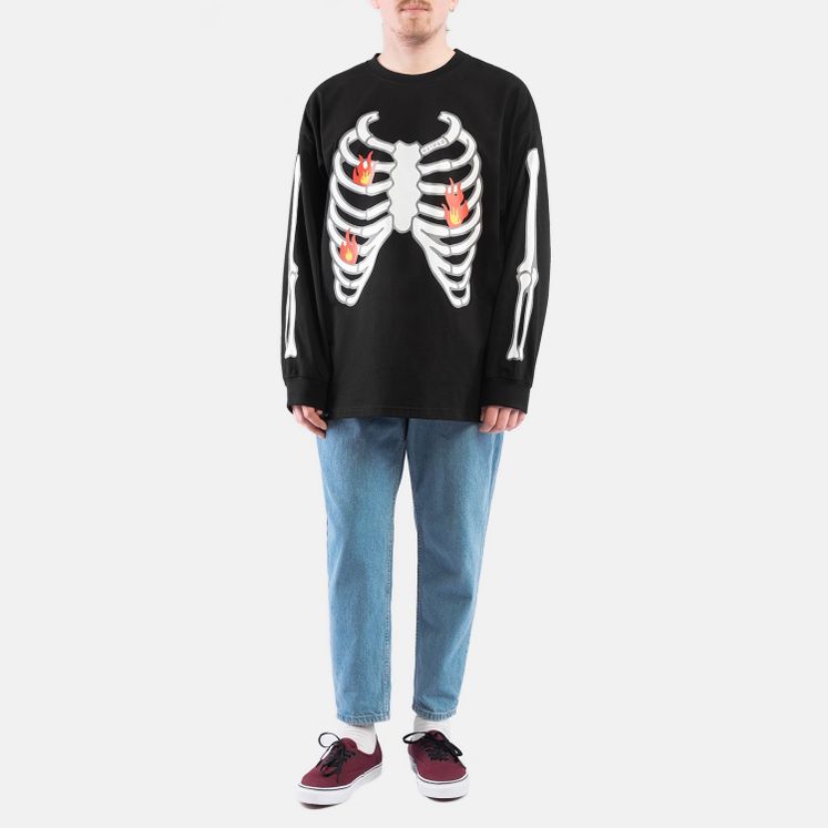 Лонгслив HAIDED BONEFIRE, черный