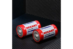 Алкалиновая батарейка REXANT тип С, LR14 2 шт 30-1014