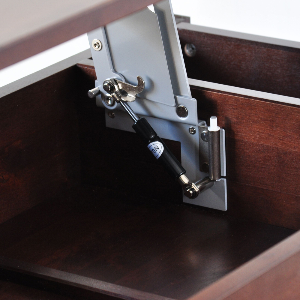 Журнальный стол с подъемным механизмом Фалун, стол трансформер из массива березы, браун