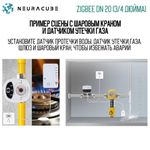 Умный Zigbee шаровый кран с электроприводом DN20 (3/4" дюйма) USB5V + ручное управление (Работает с eWelink, Алиса)