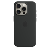 Силиконовый чехол для iPhone 15 Pro Max Черный (Black) MagSafe MT1M3