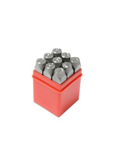 Набор штампов цифровых 10мм, 9пр., в пластиковом футляре RockForce##Rock FORCE RF-00910D