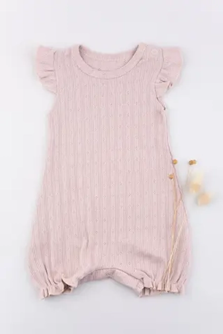 Комбинезон песочник ажур Biniboo пудровый