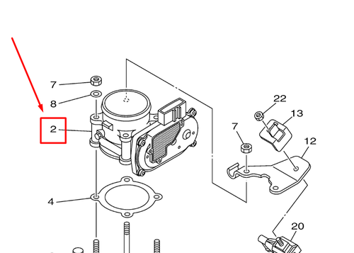 6P2-13751-01-00 THROTTLE BODY ASSY 1