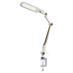 Настольный светильник ЭРА NLED-496-12W-G светодиодный на струбцине золото