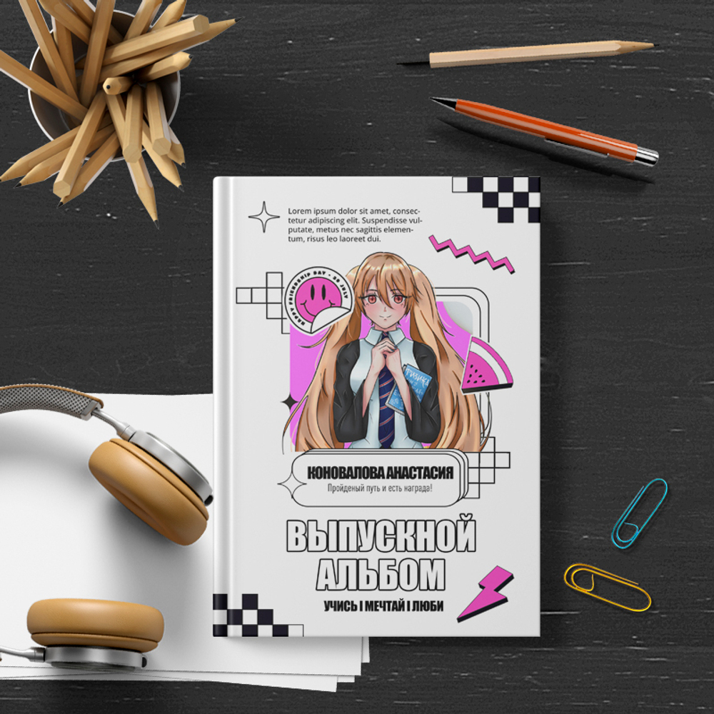 PSD-Шаблон фотокниги "Аниме"