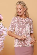 Блузка розовая с розовым принтом DStrend (Акция)