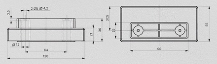 Опора пластиковая L-36, нерегулируемая,
