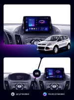 Магнитола для Ford Kuga 2 2013-2019 - Carmedia OL-9203-1 QLed, Android 13, TS20, CarPlay, SIM-слот