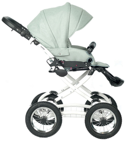 Детская коляска Indigo Barbara 21 Classic 3 в 1 с автокреслом Avionaut Cosmo Ba02 шалфей