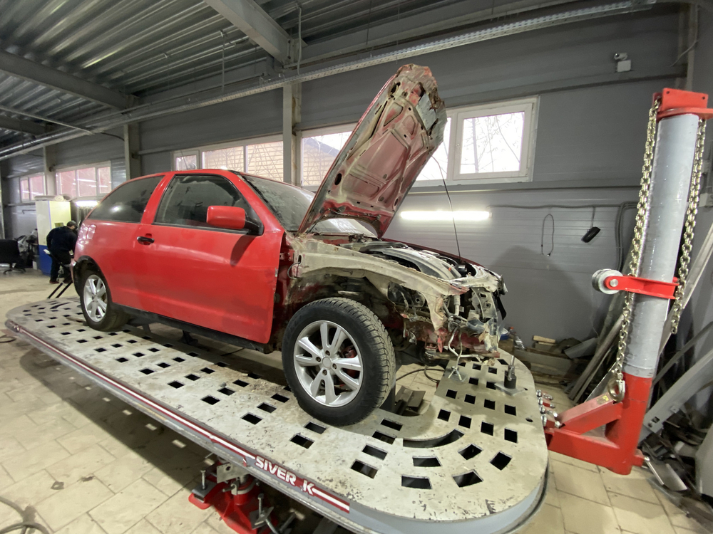 Исправление геометрии кузова на стапеле