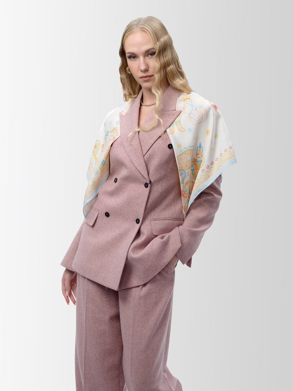 Платок «Старооскольская игрушка» 100% шёлк