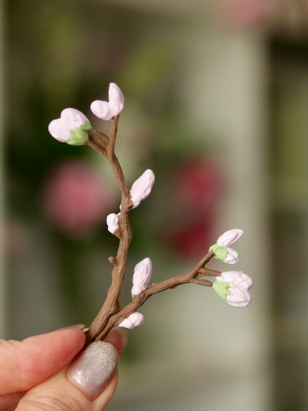 Прямоугольный молд "Вишня, саккура с листьями и ветками"