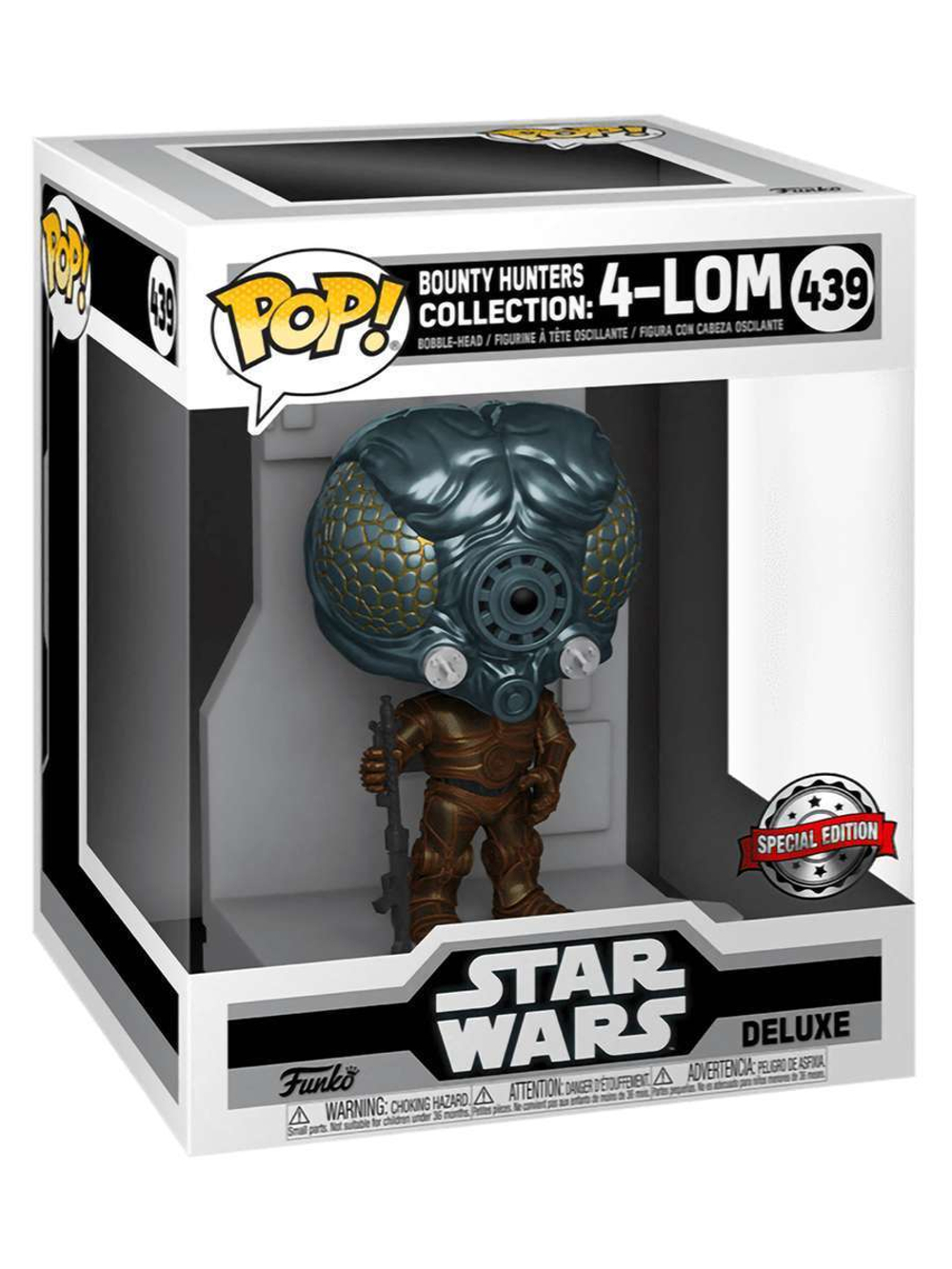 Фигурка Funko POP! Deluxe Bobble Star Wars SW Bounty Hunters 4-LOM (MT) (Exc) (439) 56107