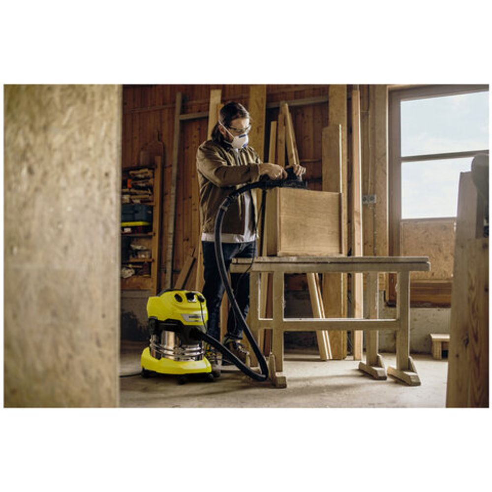 Пылесос хозяйственный KARCHER WD 4 PS, мусоросборник 20 л, мощность 1000 Вт, желтый, 1.628-290.0