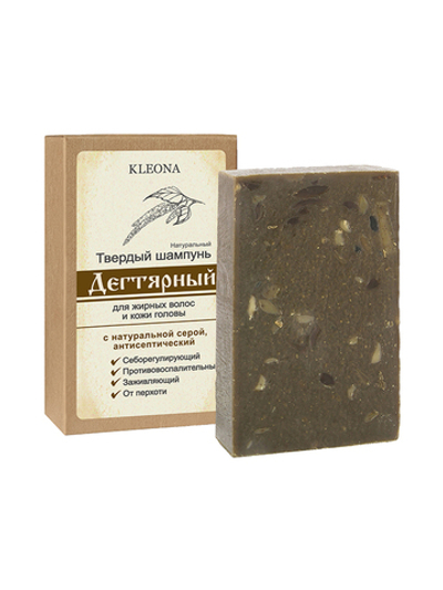 Kleona твердый шампунь Дегтярный, 85 г