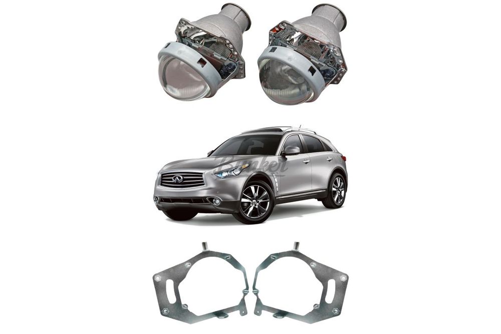 Готовый комплект для замены штатных линз с AFL Infiniti QX70 2013-2017
