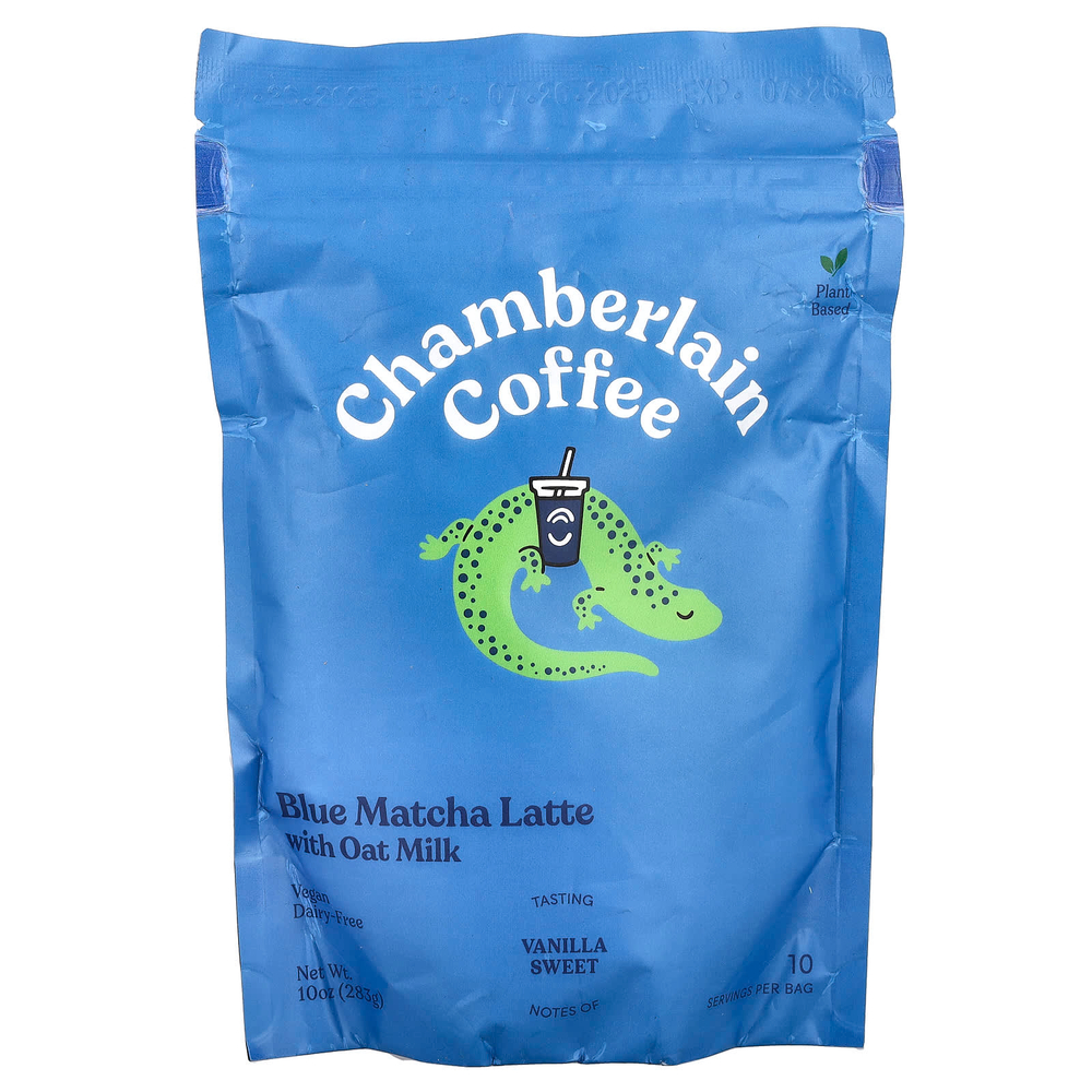 Chamberlain Coffee, латте с голубым матча и овсяным молоком, 283 г (10 унций)