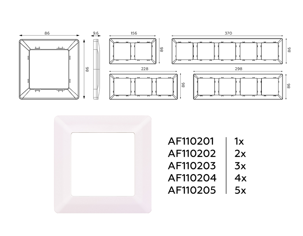 AF110203 Рамка ALFA Line (Жемчуг) 3-ая