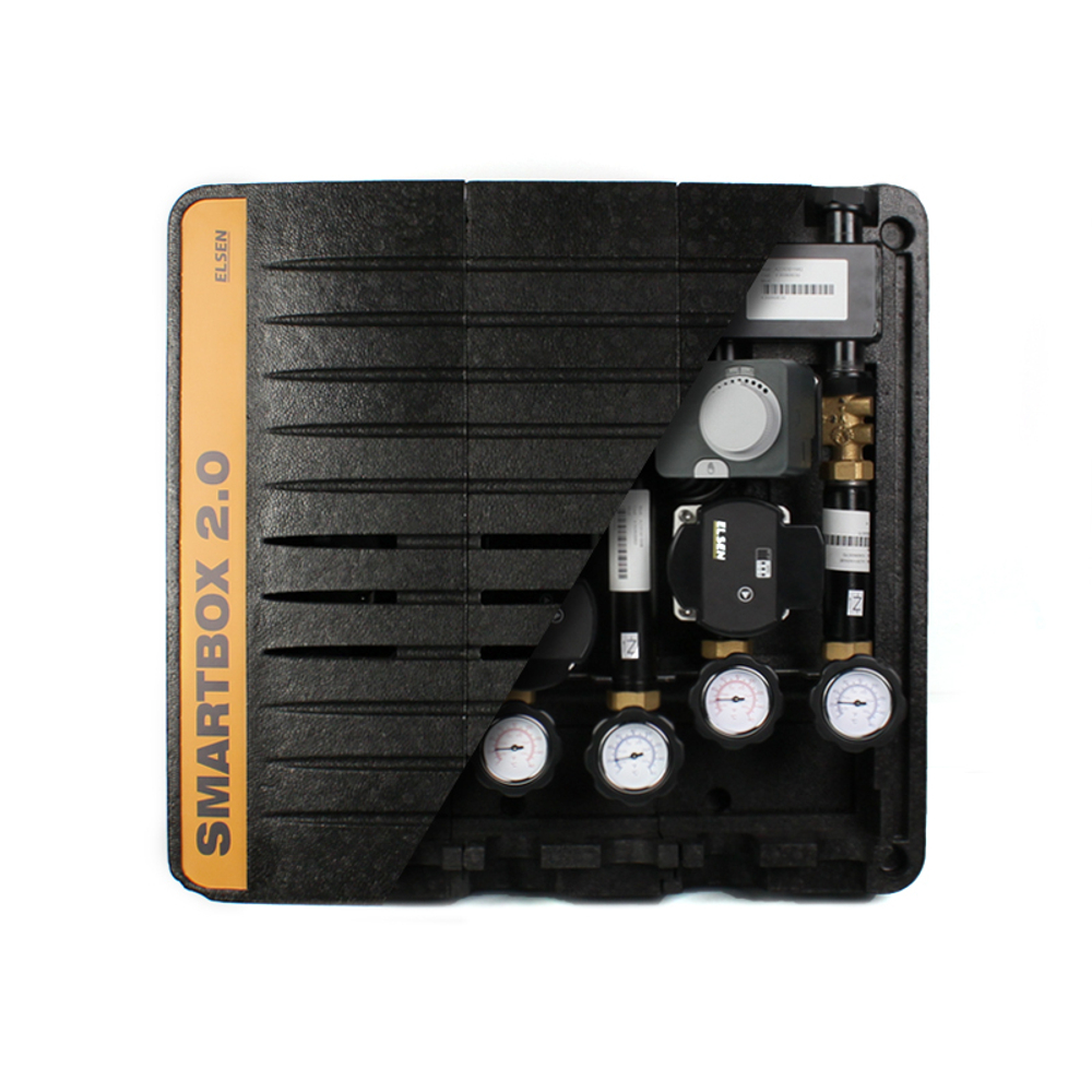 Коллектор с гидравлической стрелкой ELSEN SMARTBOX 2.0 на 4 контура, DN 20