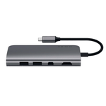 USB-концентратор Satechi Aluminum Type-C Multimedia Adapter, 4 разъема, Space Gray (Серый космос)