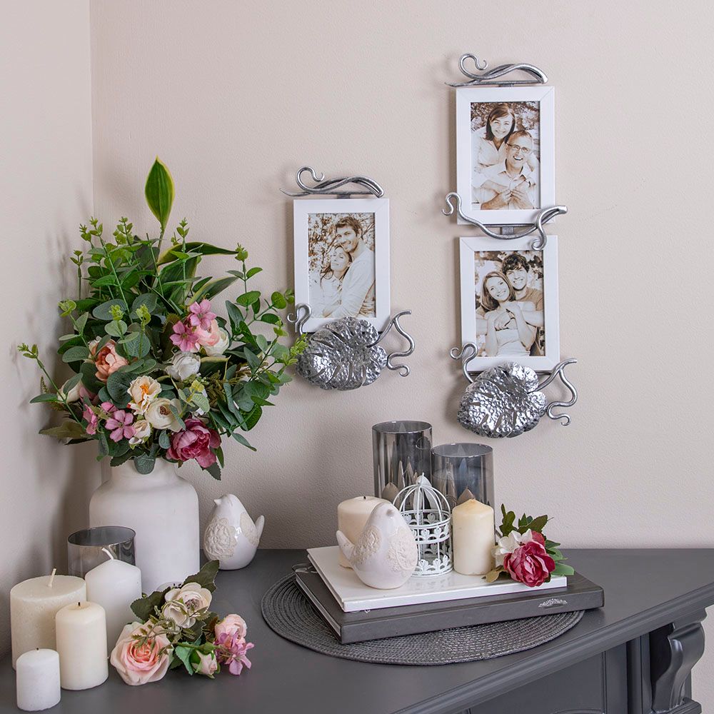 Фоторамка Monstera Deliciosa (Монстера) Айс Античное серебро