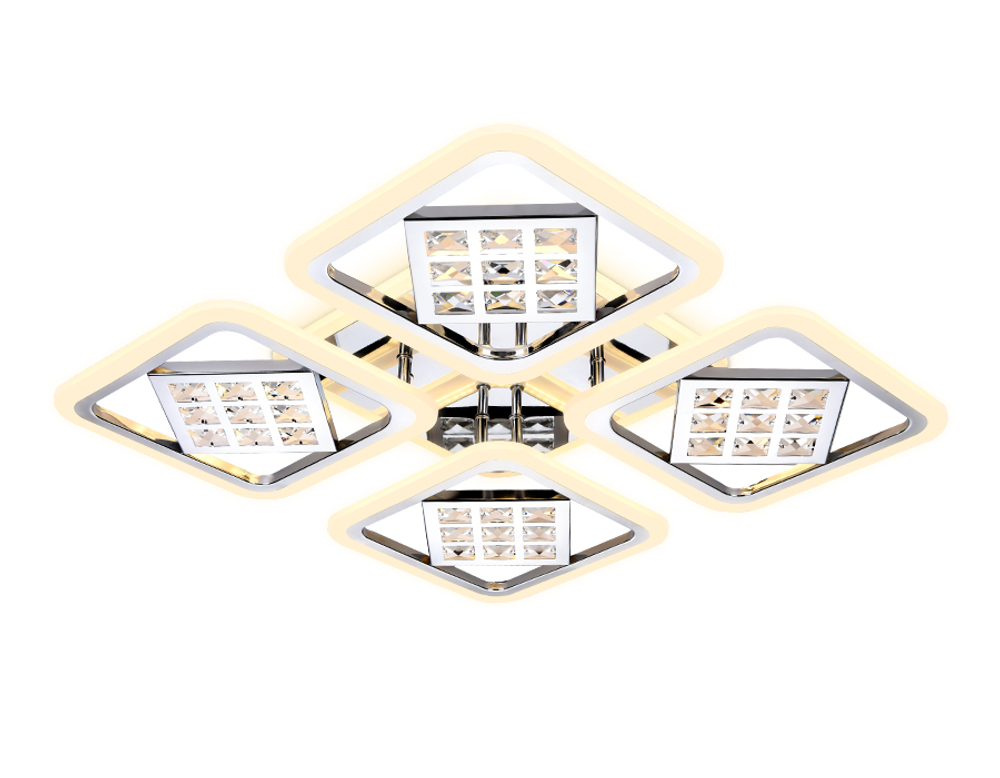 FA288/4 CH хром 116W 750*750*80 (ПДУ РАДИО 2.4G)