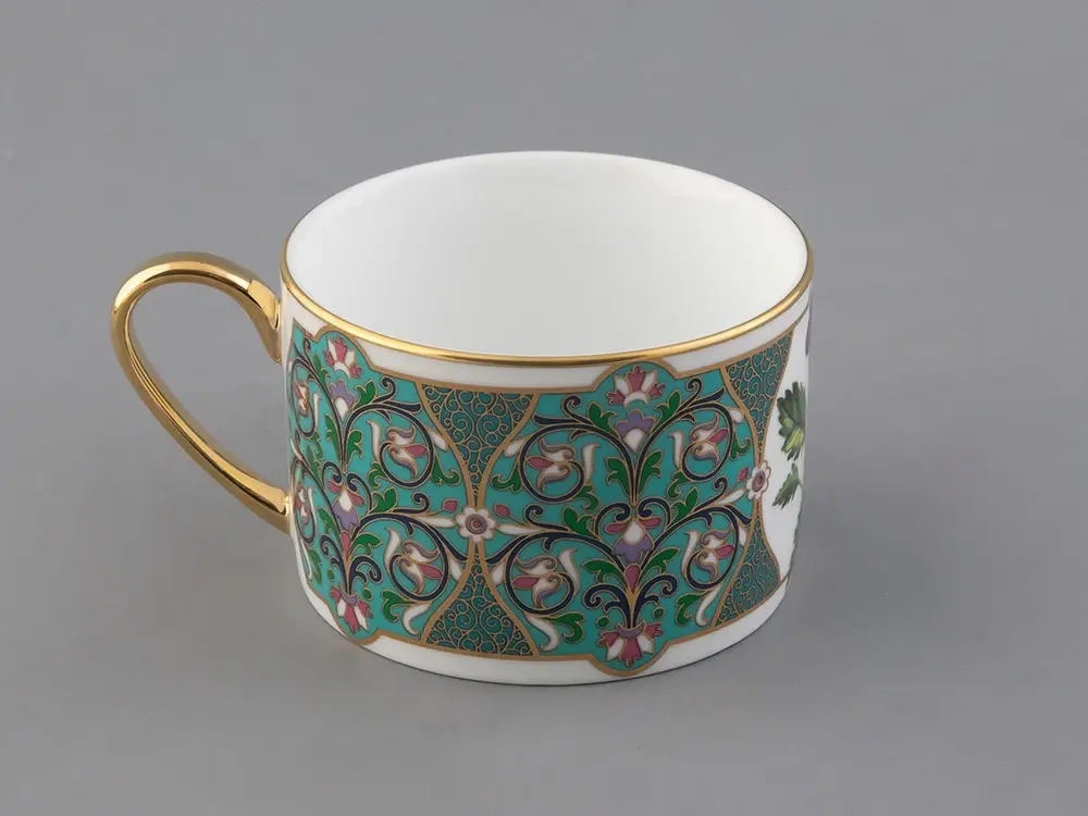 Подарочный набор чашка с блюдцем 250 мл, форма Соло, рисунок, Фиалка надрезанная, арт. 81.32656.00.1