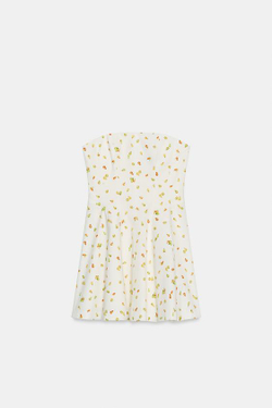 ZARA МИНИ-ПЛАТЬЕ С ФРУКТОВЫМ ПРИНТОМ, РАЗНОЦВЕТНЫЙ