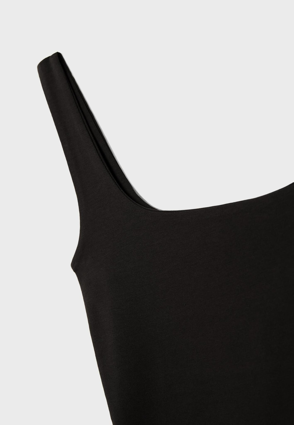 STRADIVARIUS Топ с квадратным вырезом, черный