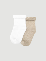 Носки детские махровые Mjolk White/Beige, сет из 2х, уценка