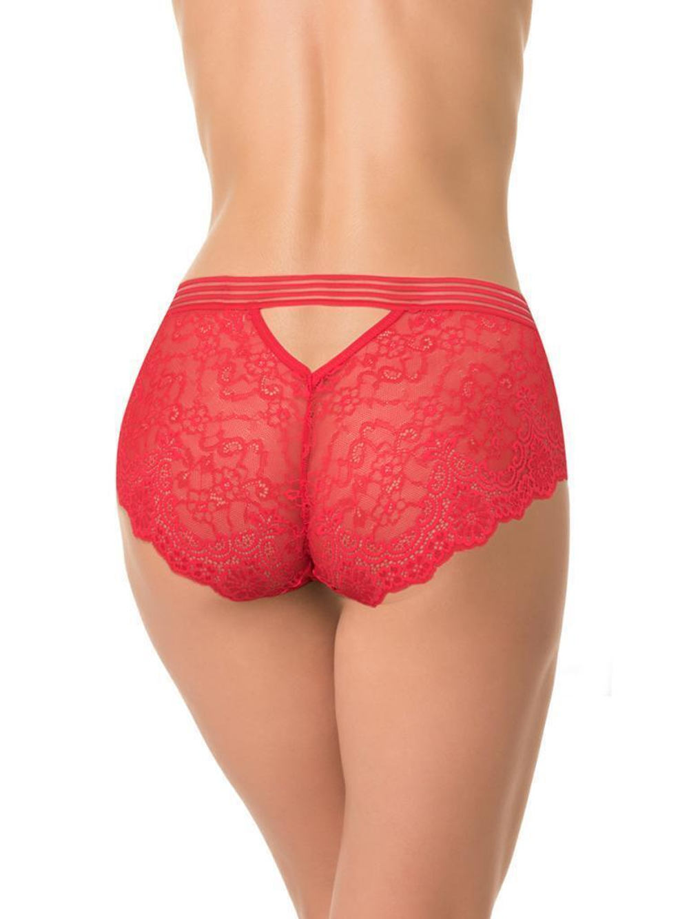 Женские ажурные трусики-слипы (Размер: S) (Цвет: бежевый)