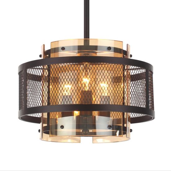 8007/3 MODERNI LN25 251 черный/черный, золотой металл/металл, стекло Подвесной светильник Е14 3*40W 220V ZARINA