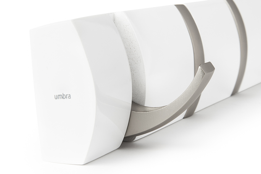 Вешалка настенная UMBRA Flip, 84,5 см, белая, 8 крючков