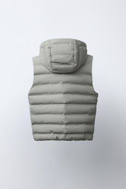 ZARA ОЧЕНЬ ЛЕГКИЙ ЖИЛЕТ WATER REPELLENT С КАПЮШОНОМ, БЕЖЕВЫЙ