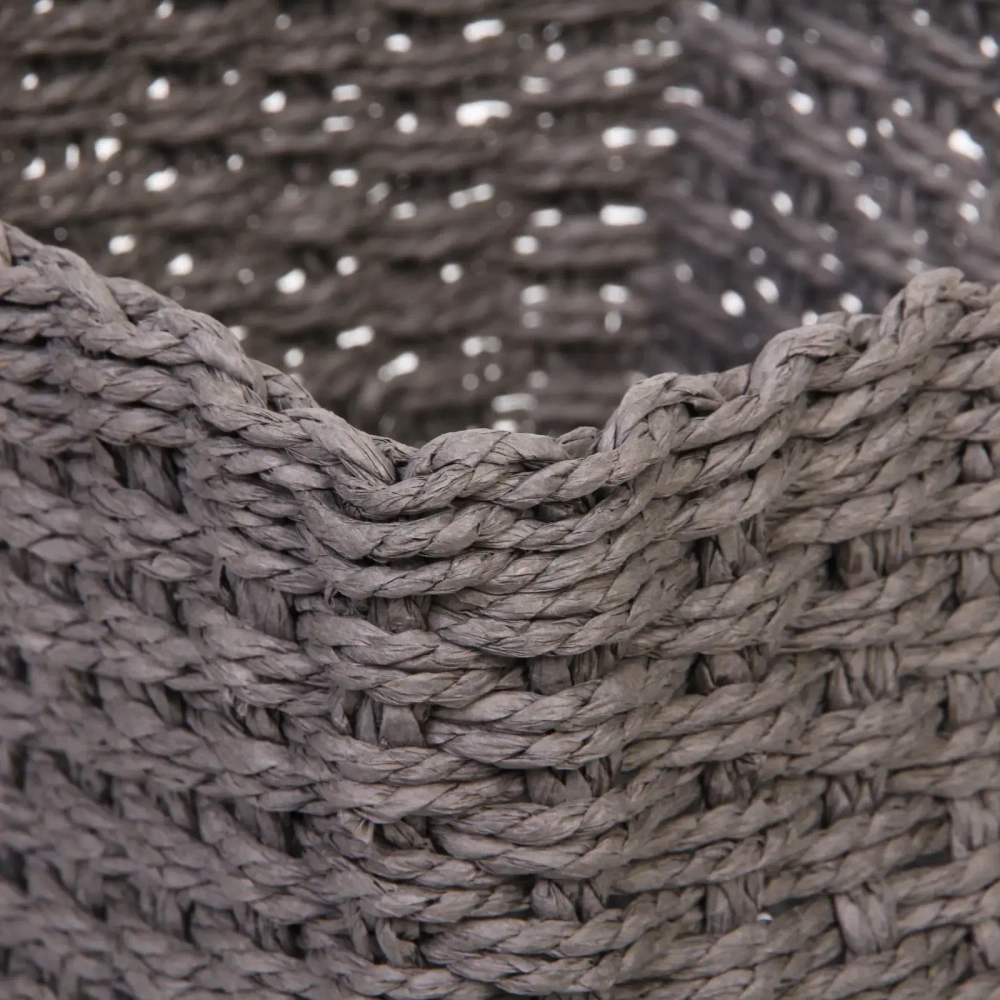 Корзинки интерьерные для хранения 3шт в наборе «ФРАТТО», цвет серый, 13*10/17*12/20*14см (лейбл)