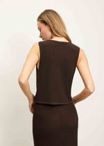 Жилет KHAYAL, горький шоколад