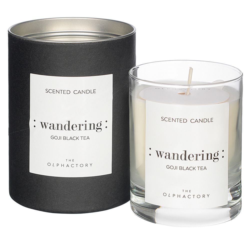 Свеча ароматическая The Olphactory, Wandering Black, Goji Black tea (новая), 40 ч