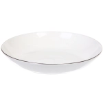 Тарелка фарфоровая «White magic Silver» 20см глубокая