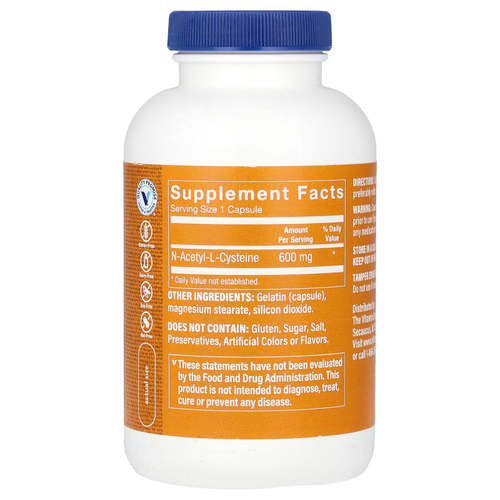 The Vitamin Shoppe, NAC, 600 мг, 200 капсул