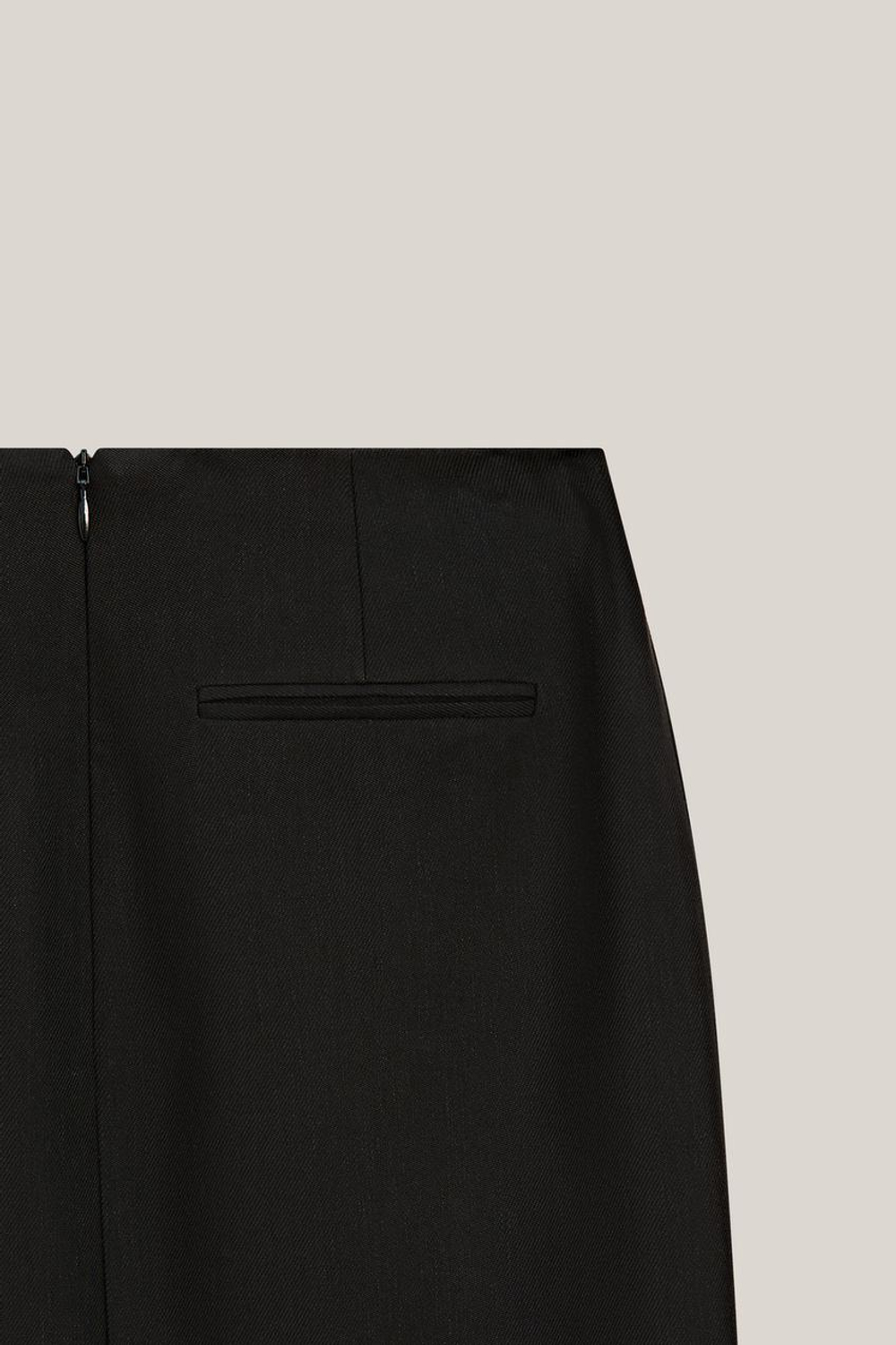 Massimo Dutti Прямая юбка миди - Limited Edition, черный