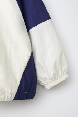 ZARA ЛЕГКИЙ ДОЖДЕВИК COLOR BLOCK WATER REPELLENT, ЭКРЮ/СИНИЙ