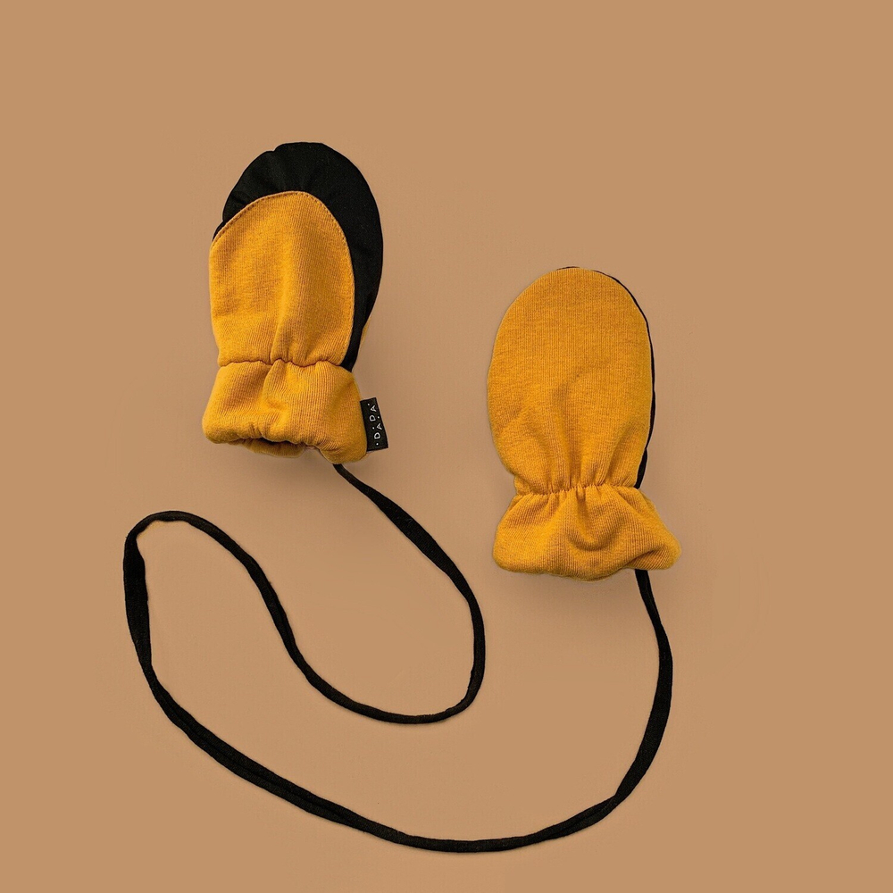 Утепленные варежки (горчица)
