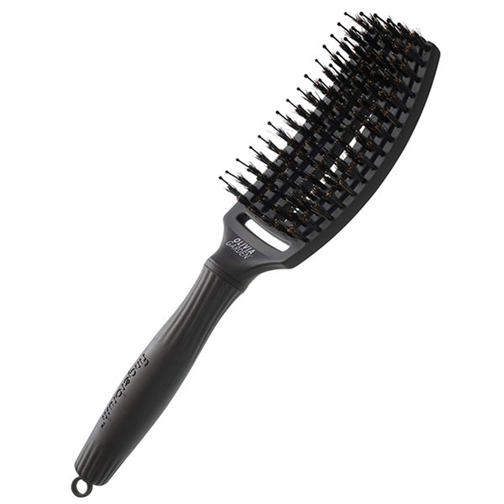 Щетка для волос Olivia Garden Fingerbrush, Care Iconic Boar&Nylon Full, Black, M ID1729 - 2