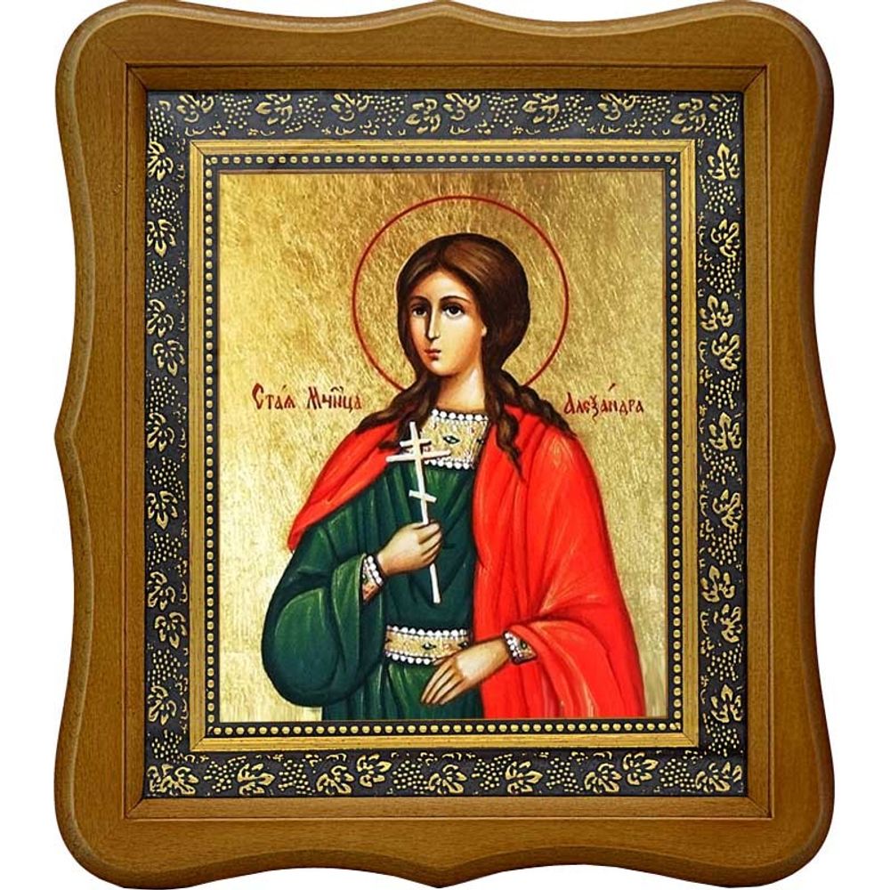 Александра Анкирская (Коринфская), дева, мученица. Икона на холсте.
